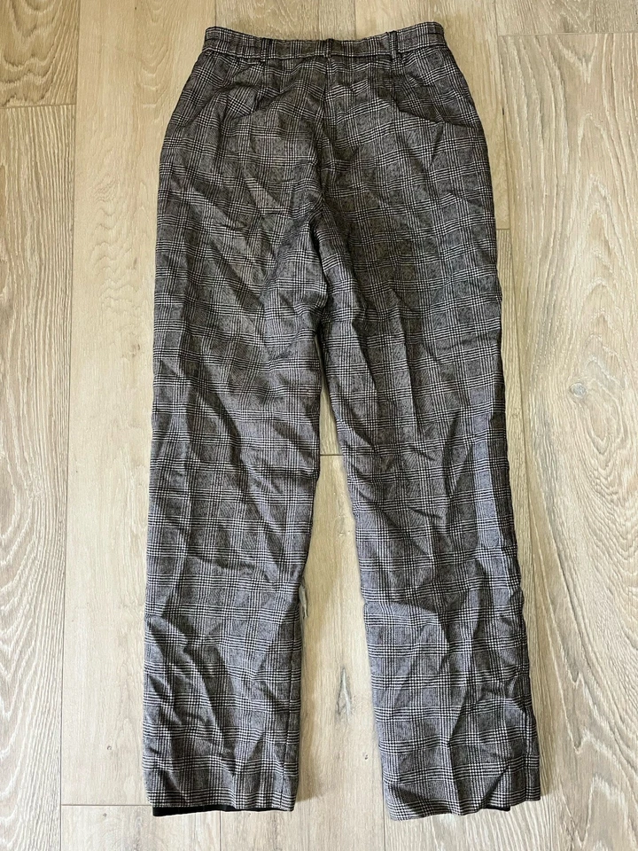 Pantalones de vestir Appleseeds 100 % lana blanco y negro 6MT  Foto 4 de 4