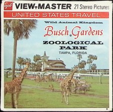 Busch Gardens Zoological Park Tampa Florida 3d View-Master 3 Reel Packet