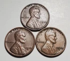 1939 P D S LINCOLN WHEAT PENNY BETTER GRADE 3 COIN SET #C8655
