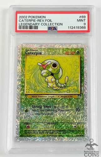 2002 Pokémon Legendary Collection #69 /110 CATERPIE - REVERSE FOIL PSA 9 MINT