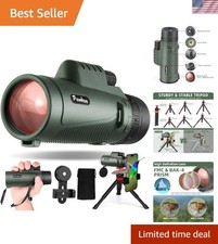 40X60 Monocular Telescope with Tripod, Phone Adapter, and Accessories