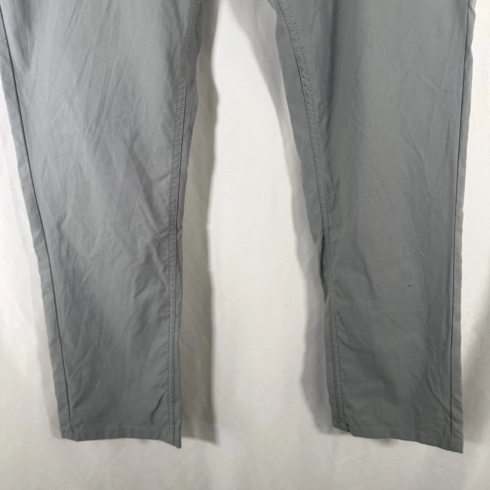 Pantalones Kenneth Cole Tech Para Hombre 34x30 Gris Ligero Bolsillos Botón Cremallera Foto 3 de 4