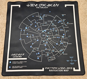 Rollinmats Star Wars Galaxy Nav Map Neoprene Game Mat (Rebellion Era)!!!