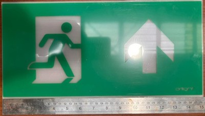 Olright Exit Running Man Pfeil nach oben Schild