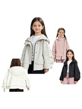 Kids Girls Outerwear Vacation Jacket Windproof Coat Sweatshirt Long Sleeve