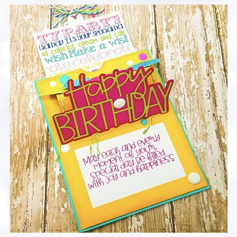 Troqueles interactivos de cumpleaños The Stamps of Life POCKET SLIDER Foto 2 de 2