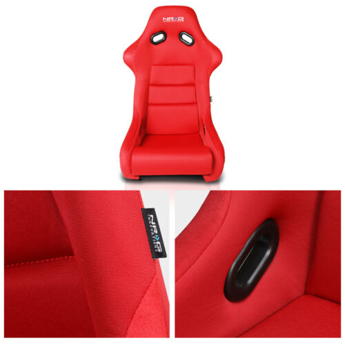 NRG Innovations FRP-300RD Fixed Back Large Size Bucket Racing Seat Red/Black - Picture 2 of 7