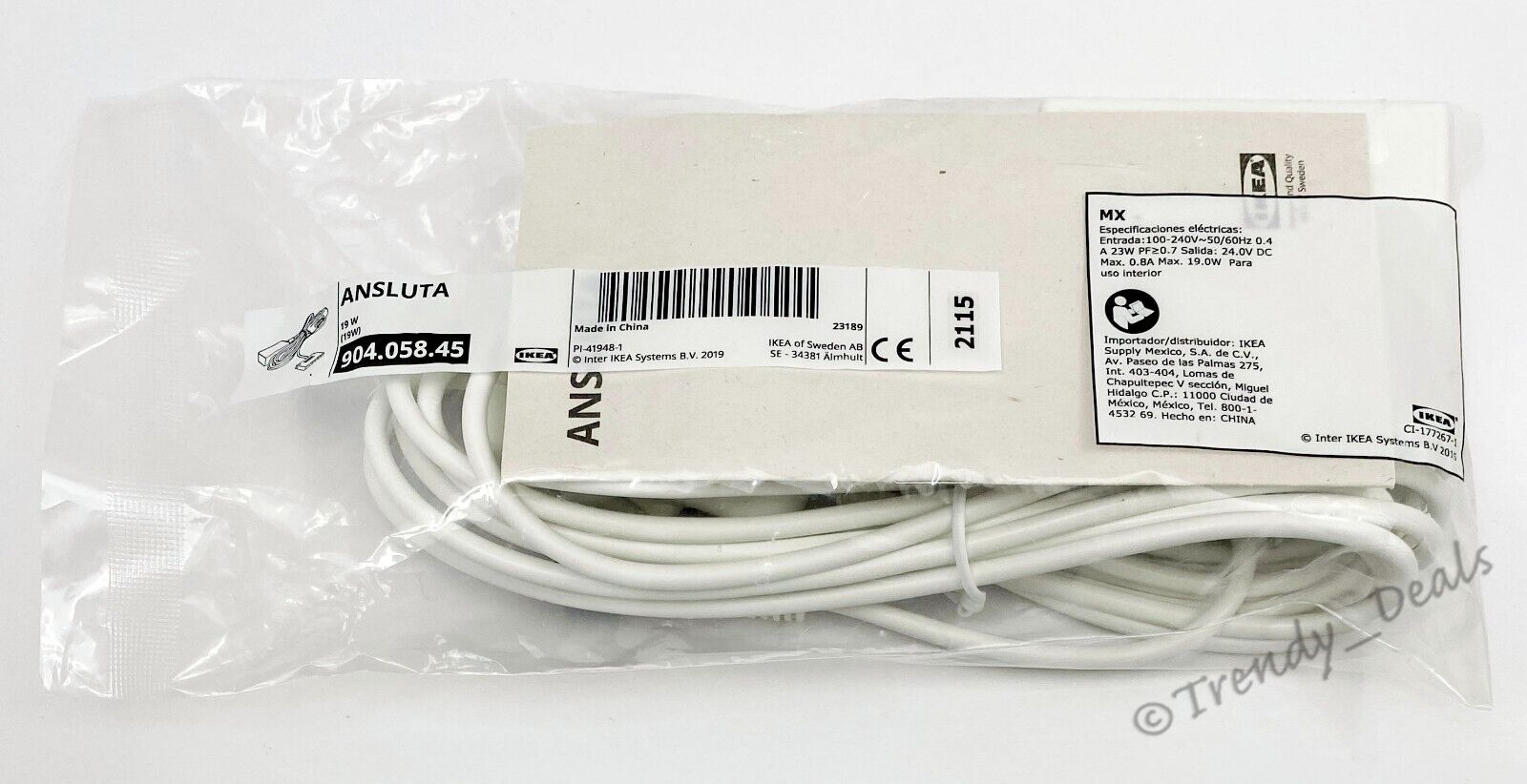 ANSLUTA LED Driver Cord (Up to 6 Lamps/Light 19 W 904.058.45 | eBay