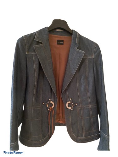Giacca di jeans donna con chiusura particola marca pennyblack taglia 44 |  eBay