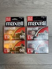 4 MAXELL UR Audio Cassette Tapes 60 Min Normal Bias New Sealed