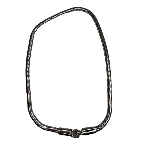 Vintage Metallic Woven Belt Wide Silver Glam Statement M/L  display picture 3