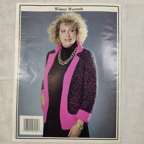 1987 Plaids Collection Sweaters to Knit & Crochet Yarn Design Pattern Book 8182 - Picture 9 of 24