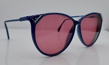 Vintage Menrad 777 Blue Oval Sunglasses Switzerland FRAMES ONLY