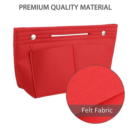 Handbag Organizer Bag Purse Insert Bag Felt Multi Pocket Tote Bag For Women US - Picture 12 of 15