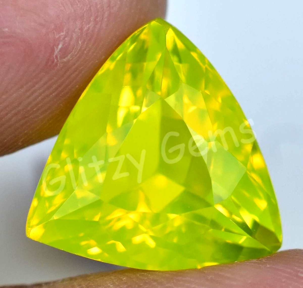 Natural Neon Yellow Opal 13.25 Ct Certified Untreated Rare Loose