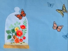 Celebrate Spring Together 18 in.  x 13 in. Bue Butterfly Placemat