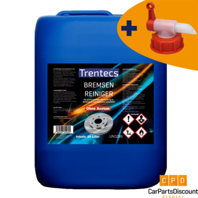 20 Liter Premium Bremsenreiniger mit Auslaufhahn von TRENTECS für prof. Einsatz