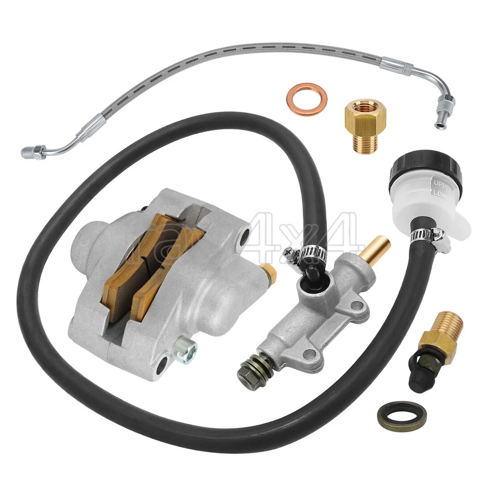 Rear Brake Master Cylinder Caliper w/Hose Line for Polaris Diesel 455 1999-2000 - Image 2 of 4