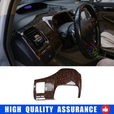 Cubierta del panel del tablero de instrumentos de consola central de grano de madera octava para Honda Civic 2006-2011