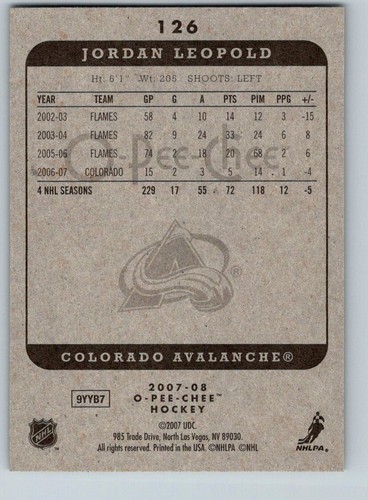 2007-08 O-Pee-Chee 07 OPC NHL Hockey Cards (1-250) - U-Pick From List - Picture 169 of 355