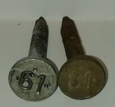 1x alter DB Bundesbahn Eisenbahn Schwellennagel von 1961 61 - 61. Geburtstag