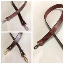 1" Quality Antiqued Brown Leather Crossbody Replacement Strap 4 Bags 5 Lengths