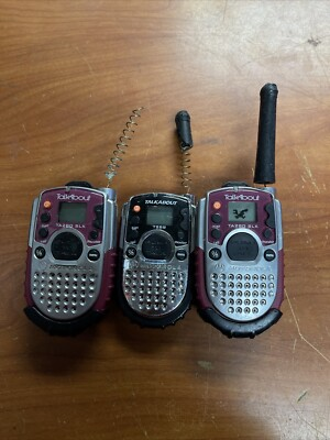 #ad LOT OF 3 Motorola Talkabout TA280 SLK amp;T289 Walkie Talkie Black Blue PARTS $12.95