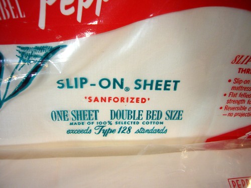 2 Red Label Vintage Pepperell Muslin Double Flat Fitted Sheets 81x108 NOS New - Picture 4 of 6