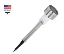 4 pack Stainless Steel Solar Powered Landscape LED Light Garden Walkway Driveway