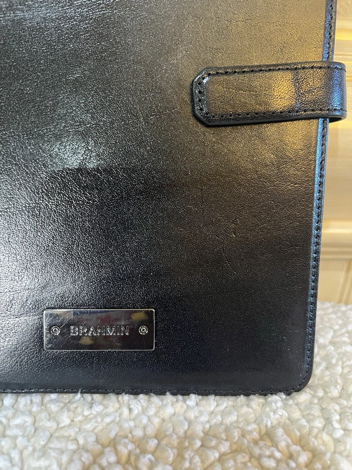 NWT Rare Brahmin Black Leather iPad Case - Image 2 of 4