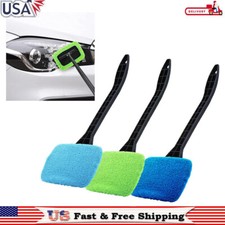 3 Pack Window Windshield Cleaning Tool Microfiber Car Wiper Cleaner Glass Brush