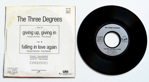 THE THREE DEGREES : Giving Up, Giving In 7" 45 SP vinyl France 1978 WEA 911 186 - Picture 2 of 2