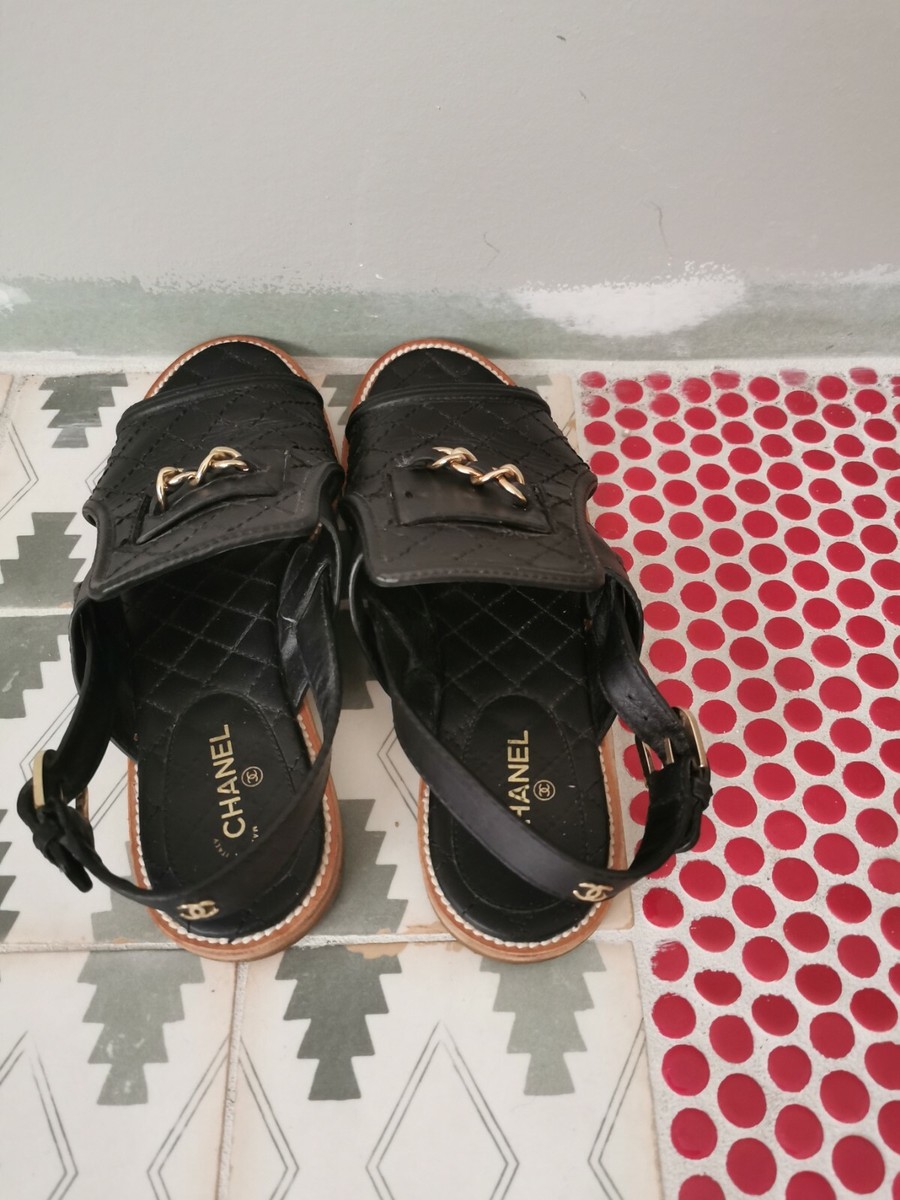 CHANEL SANDALS SZ 38 | eBay