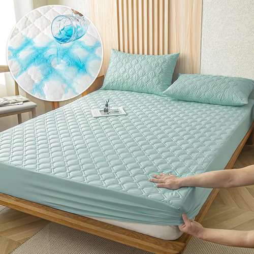 Soft Waterproof Cotton Fitted Bed Sheet Anti-Mite &Breathable Mattress Protector