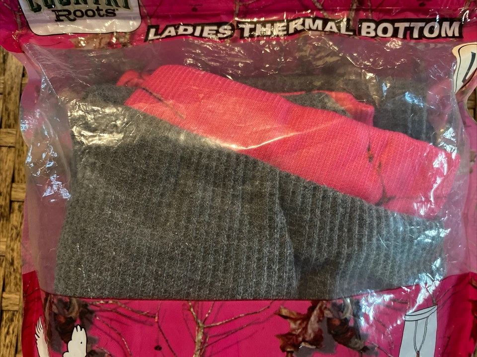 NUEVO Pantalones térmicos Mossy Oak Country Roots para mujer grandes gris rosa Foto 3 de 4