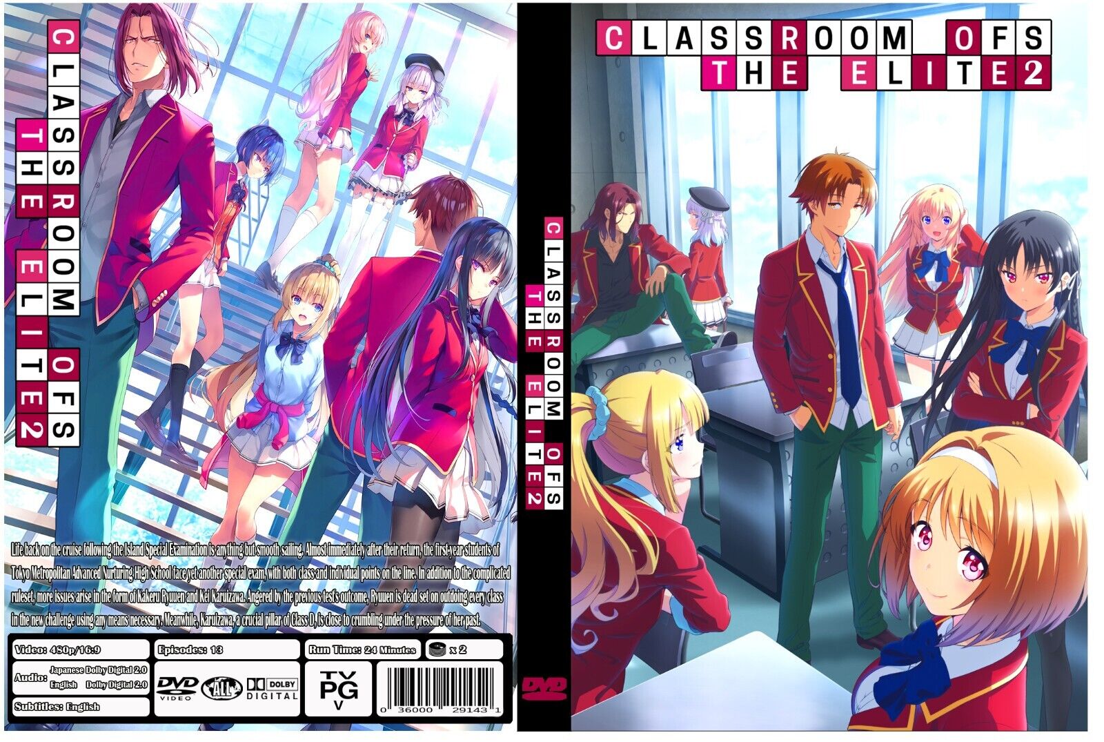 ENGLISH DUBBED Classroom Of The Elite SEASON 1+2 (Vol.1-25End) DVD All  Region