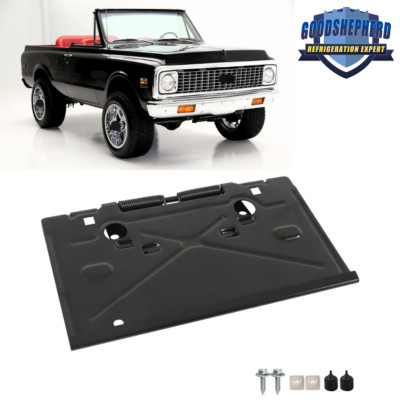 EB-A00298 Black Rear License Plate Bracket Set With Hinge Black For 68-72 Chevry