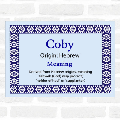 Coby Namensbedeutung blau Zertifikat