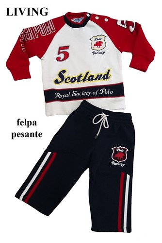 Completo Chándal Sudadera Niño Recién Nacido Hecho En Ue Marca Vida T.24 Meses
