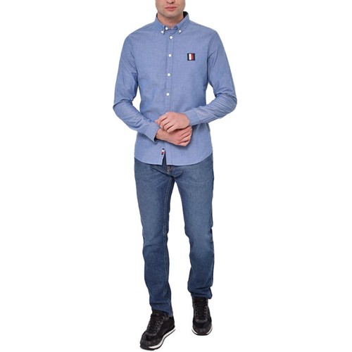 TOMMY HILFIGER Mens Shirt Long Sleeve Soft Oxford Dress Casual Formal Cotton Top - Picture 2 of 21