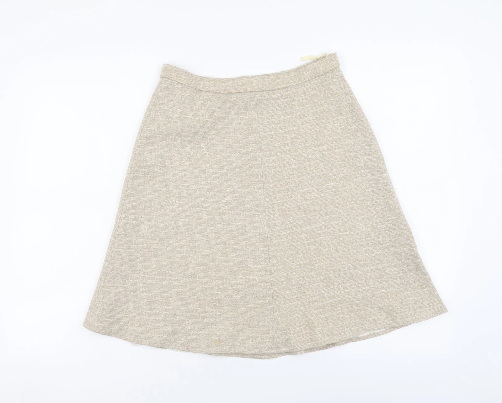Bequem Womens Beige Acrylic Blend A-Line Skirt Size 8