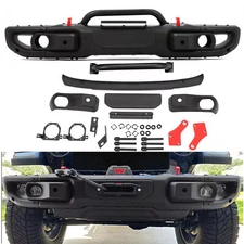 10th Anniversary Front Bumper For 18-24 Jeep Wrangler JL Gladiator W/Mount Plate