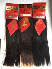 100 Human Hair Yaki Perm Weaving 16-17" Long by New York Queen Nice Texture 