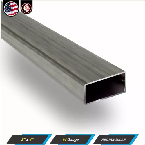 2" x 4" Rectangular Metal Tube - Mild Steel - 14 gauge - ERW - 12" inch (1-ft)