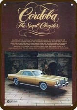 1976 Chrysler Cordoba Ricardo Montalban Vintg-look Decorative Replica Metal Sign 1976 Chrysler Cordoba Ricardo Montalban Vintg-look Decorative Replica Metal Sign