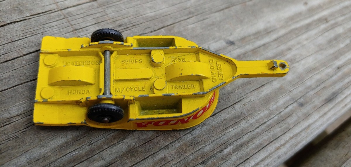 MATCHBOX - N°38 - Honda Motorcycle With Trailer (Moto & Remorque