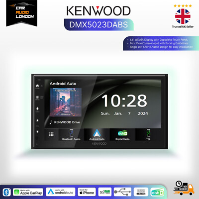 Kenwood DMX5023DABS 6,8'' Touchscreen 1 DIN Autoradio DAB+ CarPlay Android Auto