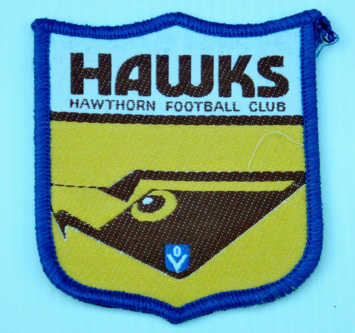 VINTAGE VFL HAWTHORN HAWKS FOOTBALL CLUB EMBROIDERED PATCH WOVEN