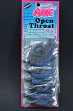 Arkie Open Throat Jigs Lure,Weedless AHR,3/8 Oz,Gray & Blue,6 On Card,New