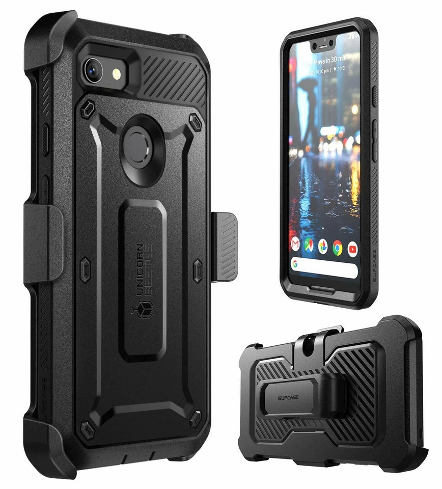 For Google Pixel 3AXL / 3A / 3XL / 3 / 2XL, Genuine SUPCASE Case Cover w/ Screen - Image 2 of 4